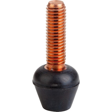 Kipp Thrust Screw D=M10X61 H=80 Steel, Comp:Neoprene K0690.10